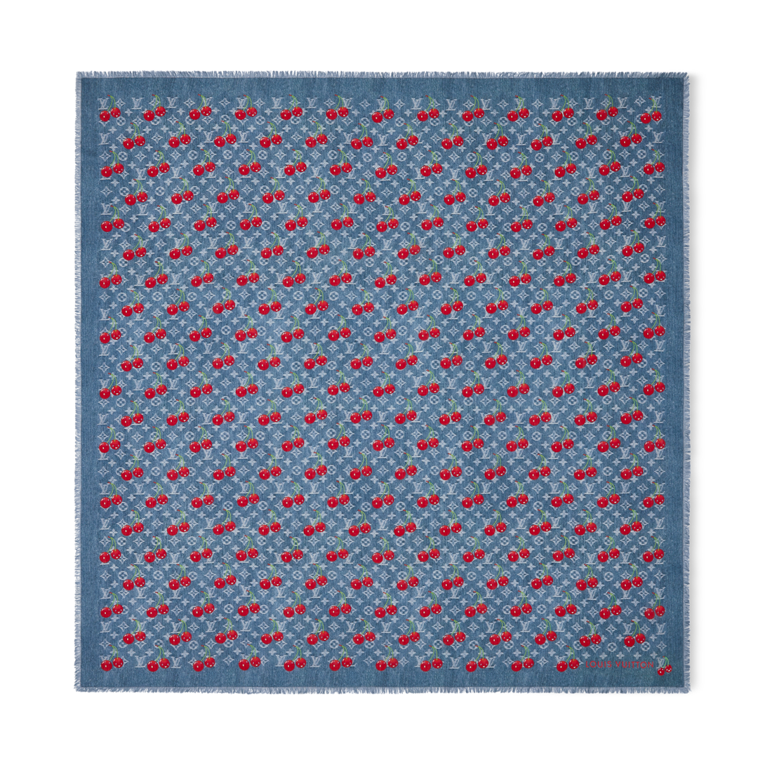 LV x TM Denim Cerise Shawl S00 - Women - Accessories | LOUIS VUITTON ®